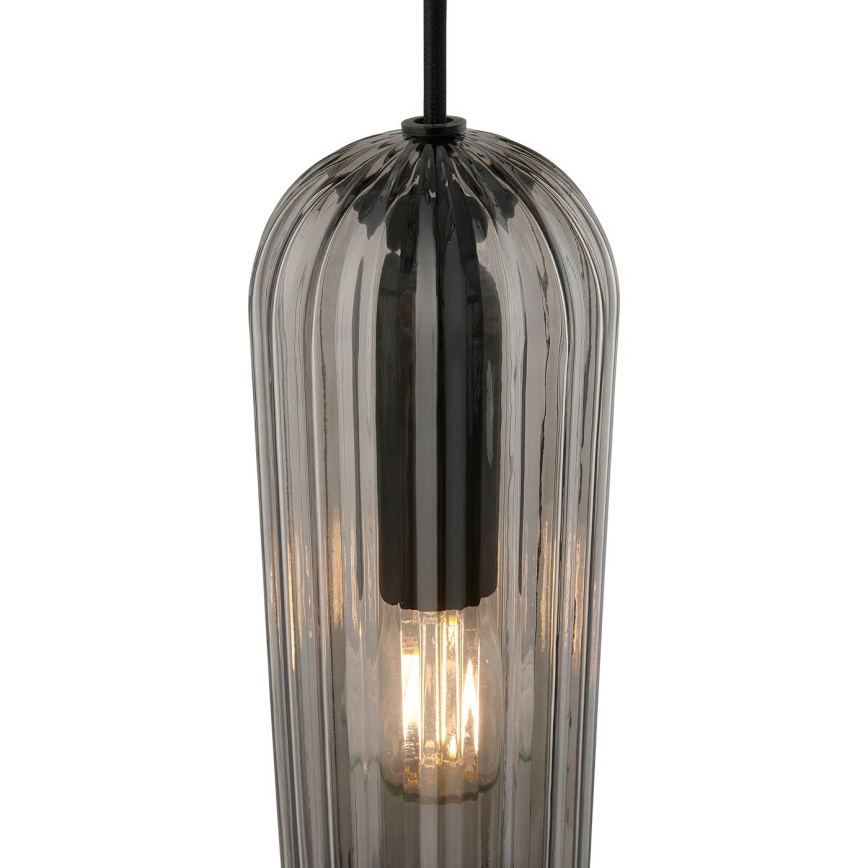 Nordlux - Pakaramais gaismeklis MIELLA 3xE27/25W/230V melns/dūmots