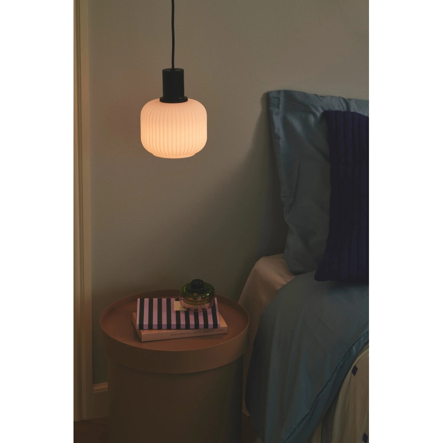 Nordlux - Pakaramais gaismeklis uz vada MILFORD 1xE27/40W/230V melns
