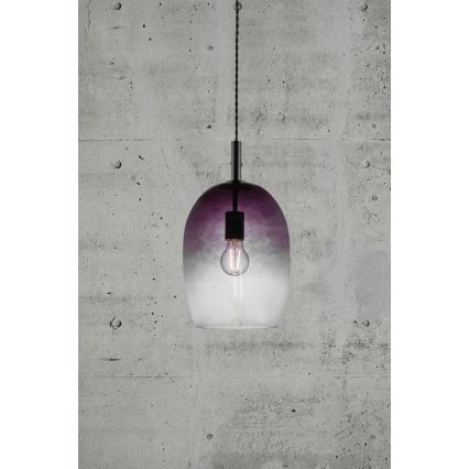 Nordlux - Piekaramā lampa ar kabeli UMA 1xE27/40W/230V Ø 23 cm melna/dūmakaina