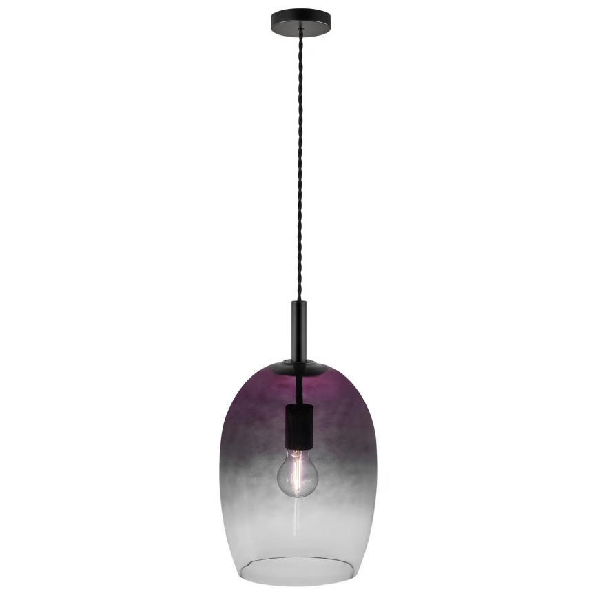 Nordlux - Piekaramā lampa ar kabeli UMA 1xE27/40W/230V Ø 23 cm melna/dūmakaina
