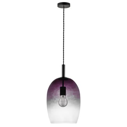 Nordlux - Piekaramā lampa ar kabeli UMA 1xE27/40W/230V Ø 23 cm melna/dūmakaina