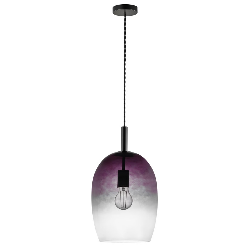 Nordlux - Piekaramā lampa ar kabeli UMA 1xE27/40W/230V Ø 23 cm melna/dūmakaina