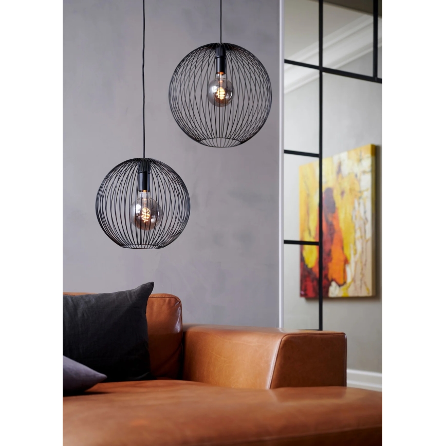 Nordlux - Piekaramā lustra BERONI ar vadu 1xE27/60W/230V melna