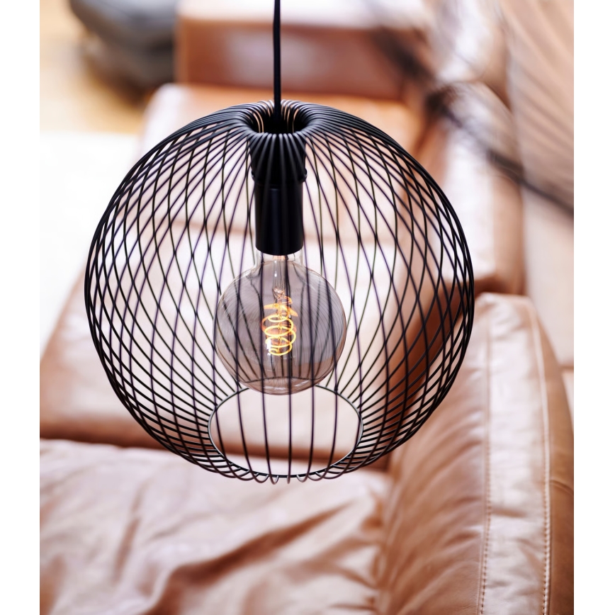 Nordlux - Piekaramā lustra BERONI ar vadu 1xE27/60W/230V melna