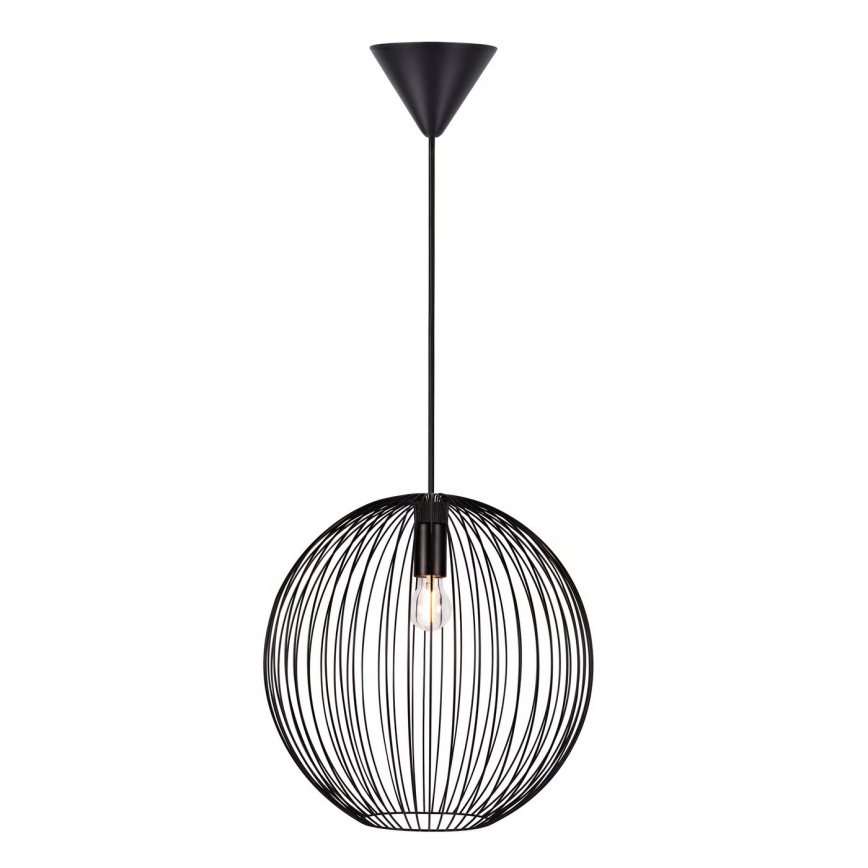 Nordlux - Piekaramā lustra BERONI ar vadu 1xE27/60W/230V melna