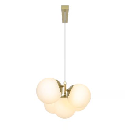 Nordlux - Piekaramā lustra LILLY ar trosi 5xE14/10W/230V misiņš