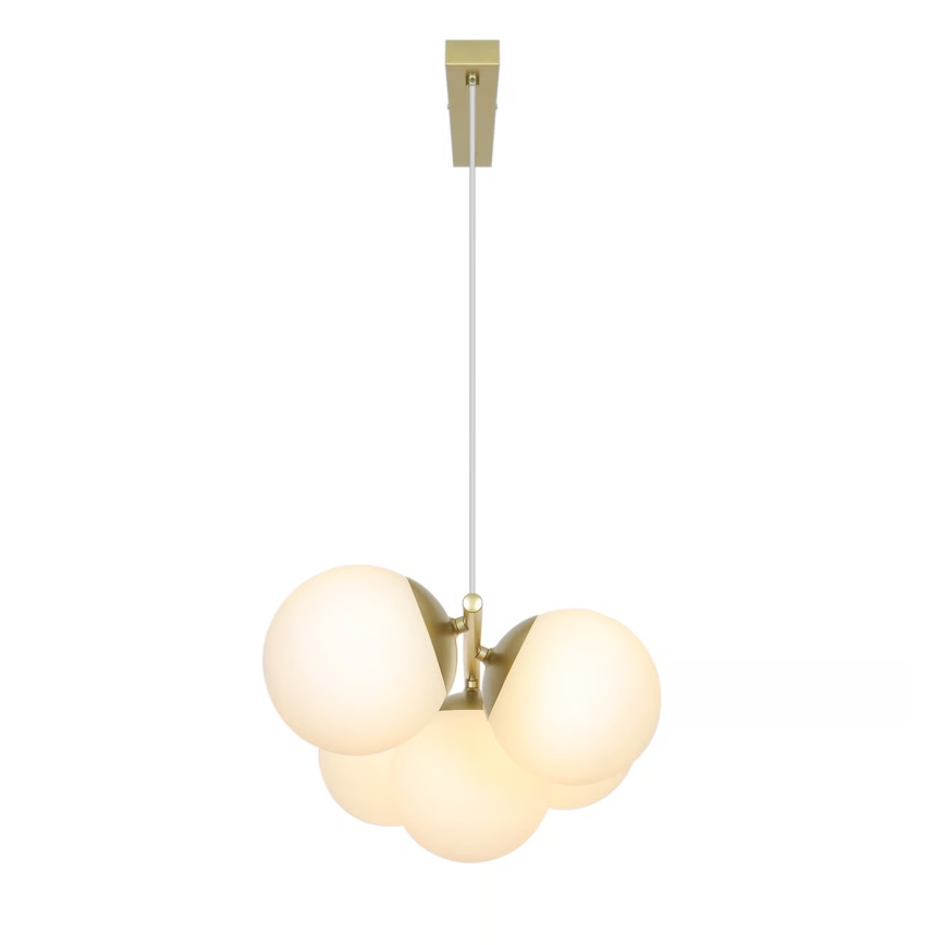 Nordlux - Piekaramā lustra LILLY ar trosi 5xE14/10W/230V misiņš
