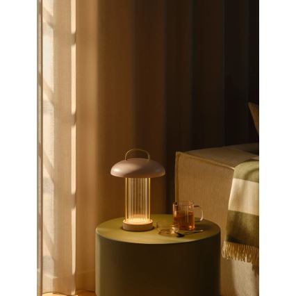 Nordlux - LED regulējama, uzlādējama, skārienvadāma galda lampa MIRANO LED/3W/3,7V rozā