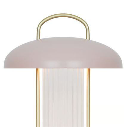 Nordlux - LED regulējama, uzlādējama, skārienvadāma galda lampa MIRANO LED/3W/3,7V rozā