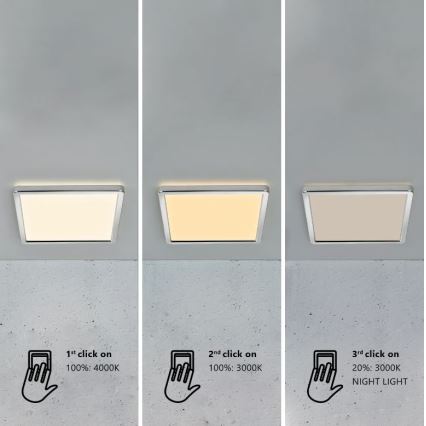 Nordlux - LED ar regulējamu spilgtumu vannas istabas griestu gaismeklis OJA LED/14,5W/230V 3000/4000K IP54 30x30 cm