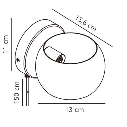 Nordlux - Regulējama sienas Starmetis BELIR 1xG9/5W/230V balta