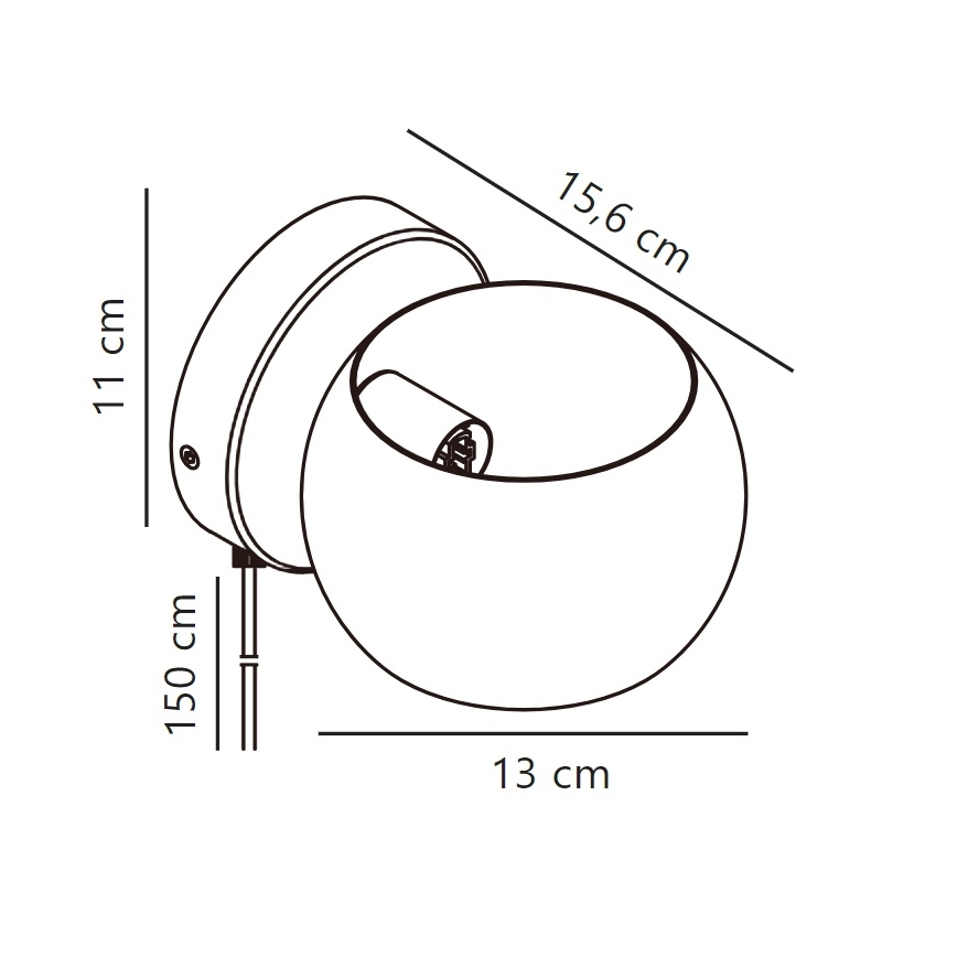 Nordlux - Regulējama sienas Starmetis BELIR 1xG9/5W/230V balta