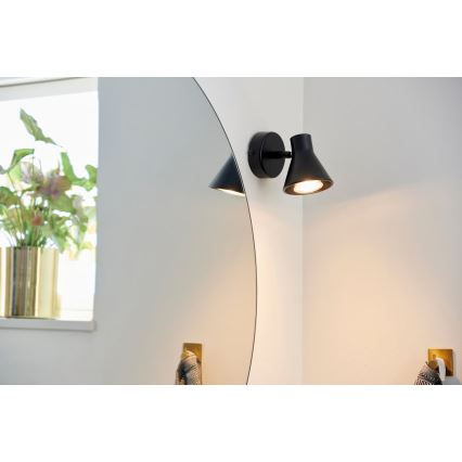 Nordlux - Sienas gaismeklis EIK 1xGU10/35W/230V melns