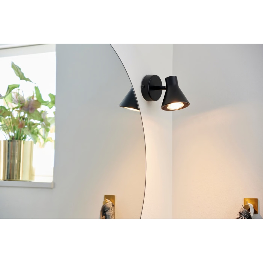 Nordlux - Sienas gaismeklis EIK 1xGU10/35W/230V melns