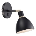 Nordlux - Sienas gaismeklis RAY 1xE14/25W/230V melns