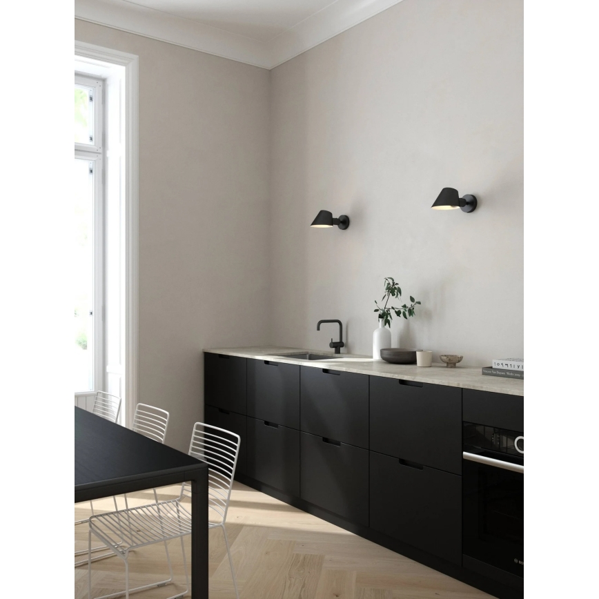 Nordlux - Sienas gaismeklis STAY 1xE27/60W/230V melns