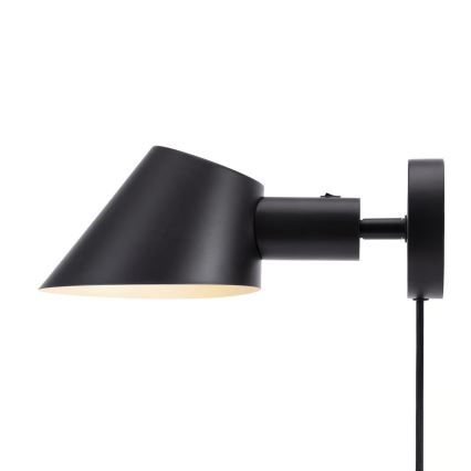Nordlux - Sienas gaismeklis STAY 1xE27/60W/230V melns