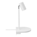 Nordlux - Sienas lampa ar plauktu CODY 1xGU10/15W/230V balta