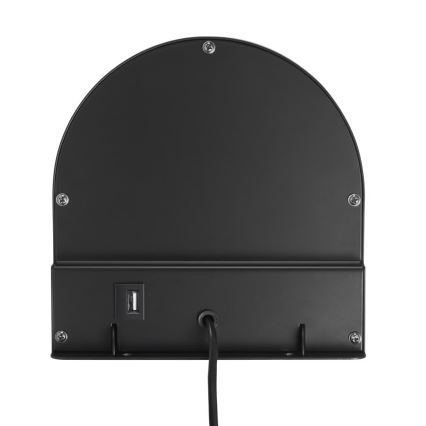 Nordlux - Sienas lampa ar plauktu CODY 1xGU10/15W/230V melna