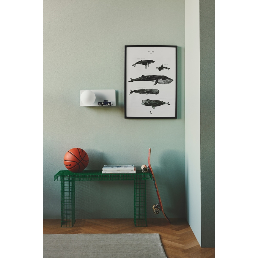 Nordlux - Sienas lampa ar plauktu LILIBETH 1xE14/25W/230V balta