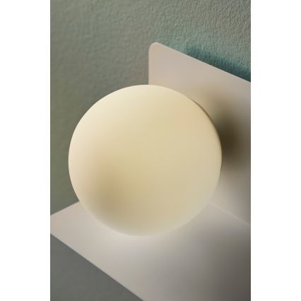Nordlux - Sienas lampa ar plauktu LILIBETH 1xE14/25W/230V balta