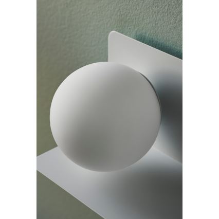 Nordlux - Sienas lampa ar plauktu LILIBETH 1xE14/25W/230V balta