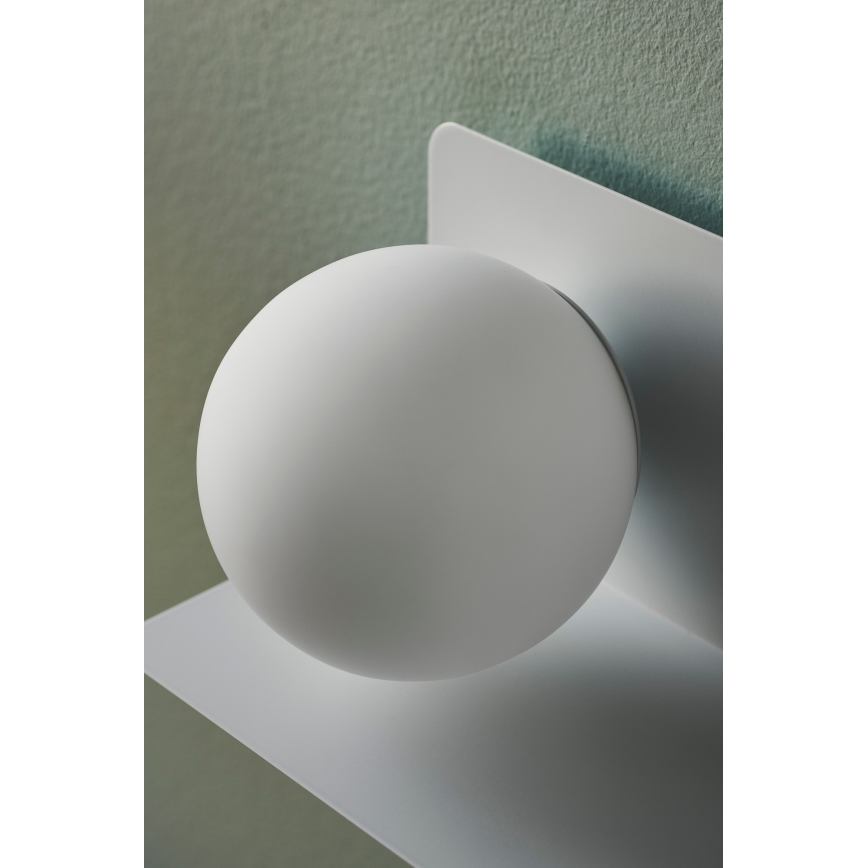 Nordlux - Sienas lampa ar plauktu LILIBETH 1xE14/25W/230V balta