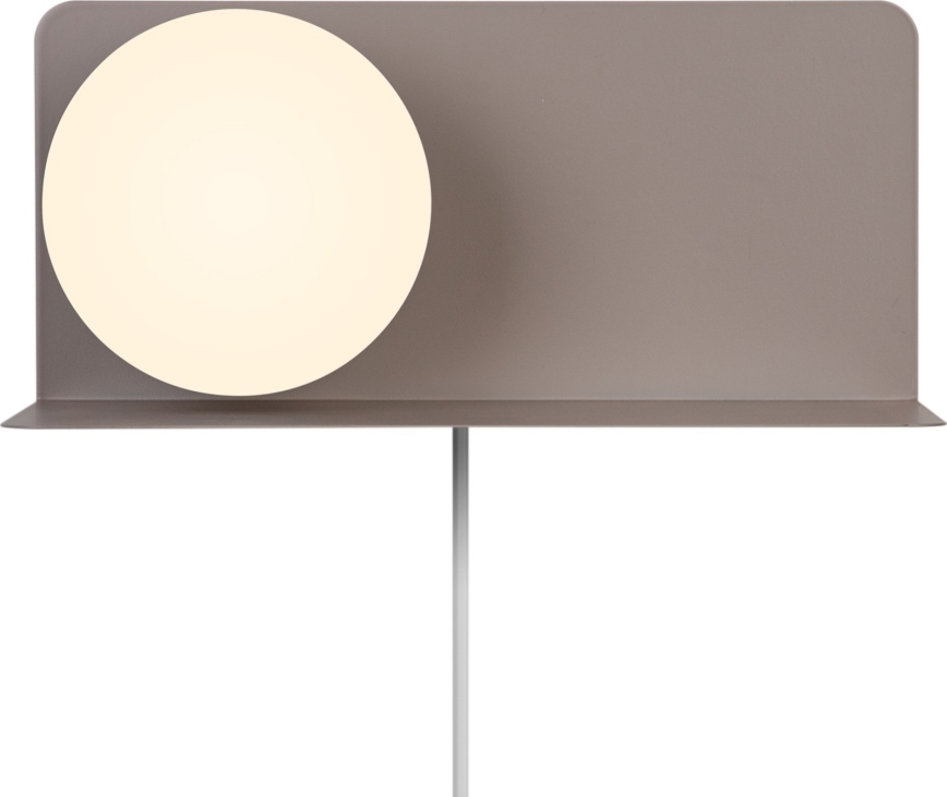 Nordlux - Sienas lampa ar plauktu LILIBETH 1xE14/25W/230V brūna