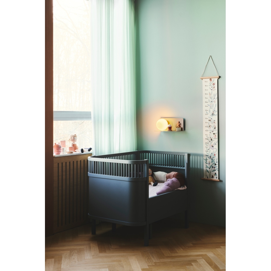 Nordlux - Sienas lampa ar plauktu LILIBETH 1xE14/25W/230V brūna