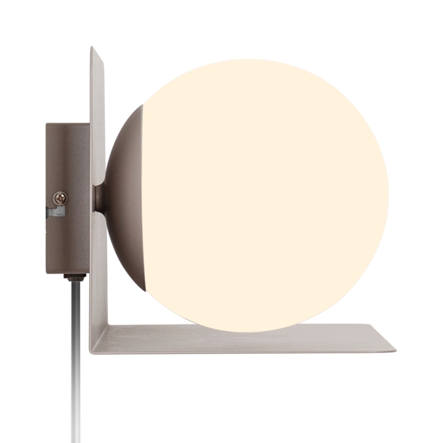 Nordlux - Sienas lampa ar plauktu LILIBETH 1xE14/25W/230V brūna