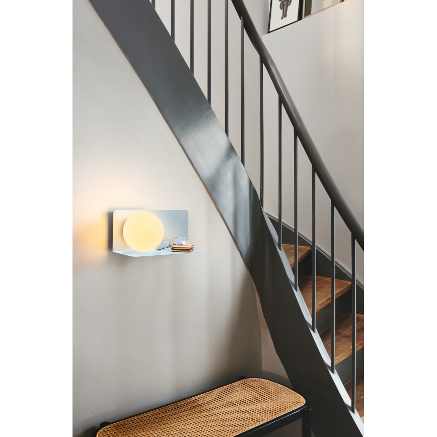Nordlux - Sienas lampa ar plauktu LILIBETH 1xE14/25W/230V zila