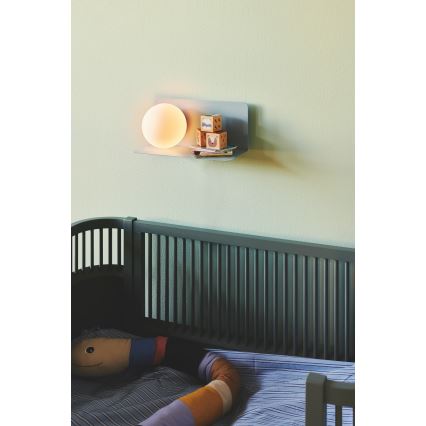 Nordlux - Sienas lampa ar plauktu LILIBETH 1xE14/25W/230V zila
