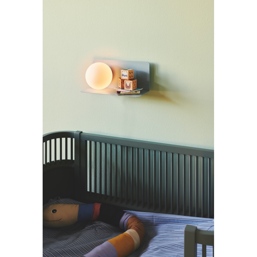 Nordlux - Sienas lampa ar plauktu LILIBETH 1xE14/25W/230V zila