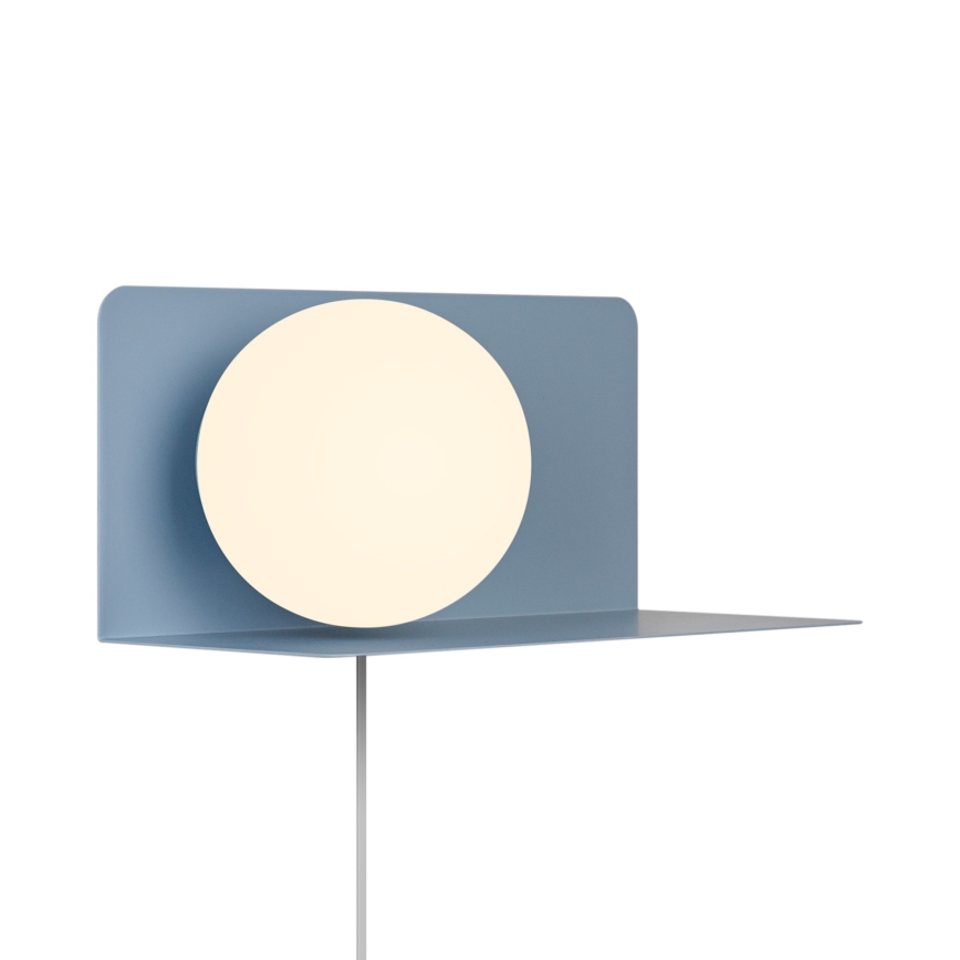 Nordlux - Sienas lampa ar plauktu LILIBETH 1xE14/25W/230V zila