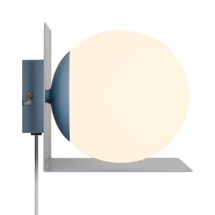 Nordlux - Sienas lampa ar plauktu LILIBETH 1xE14/25W/230V zila