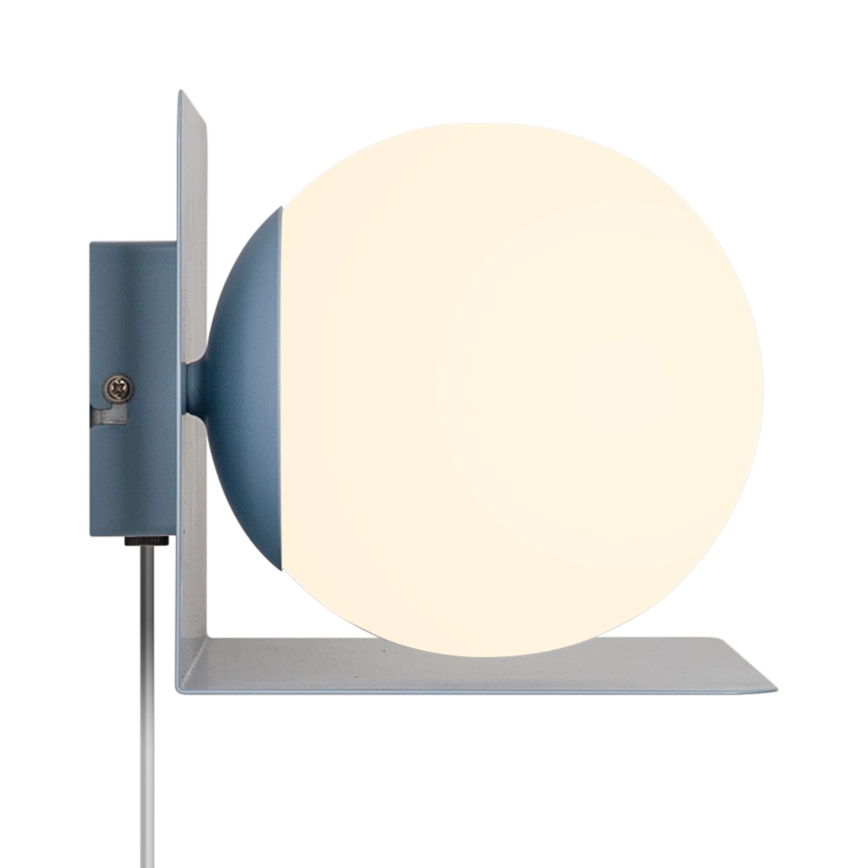 Nordlux - Sienas lampa ar plauktu LILIBETH 1xE14/25W/230V zila