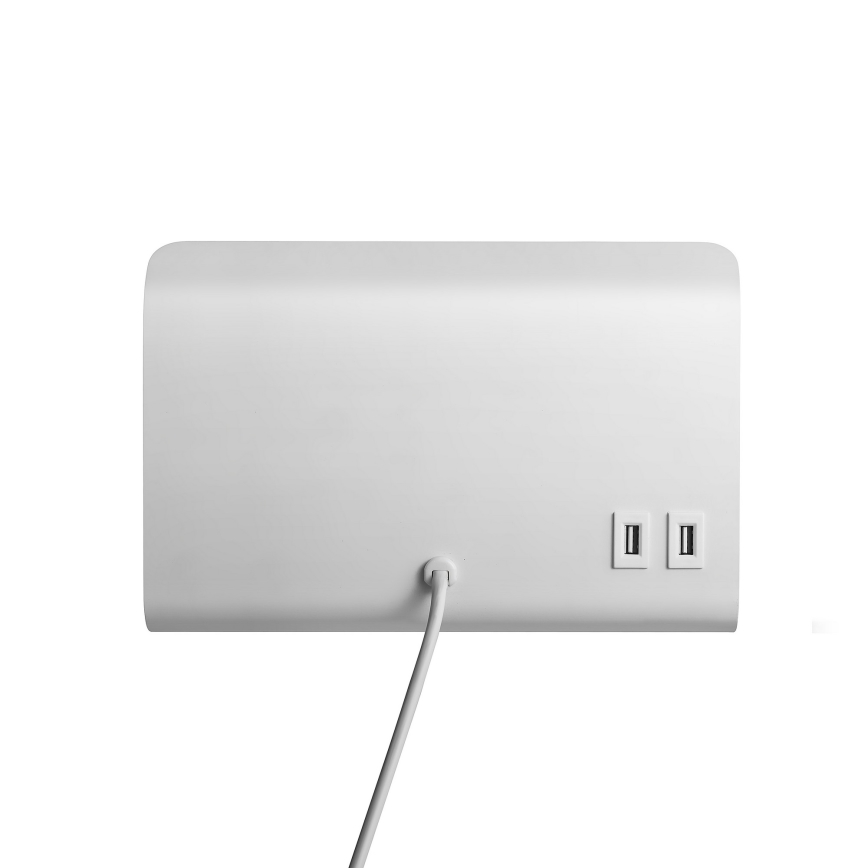 Nordlux - Sienas starmetis ar plauktu un USB ROOMI 1xGU10/8W/230V balta