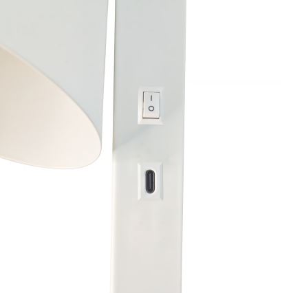 Nordlux - Sienas lampa ar USB WILMER 1xE14/40W/230V balta