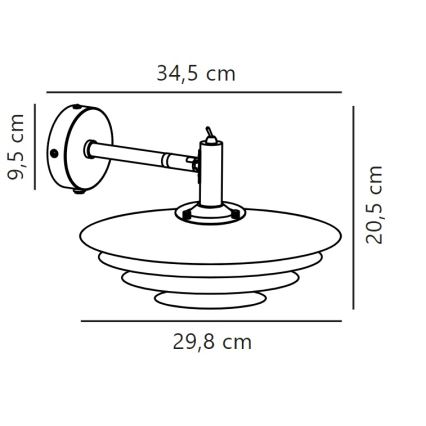 Nordlux - Sienas lampa BRETAGNE 1xG9/25W/230V antracīta