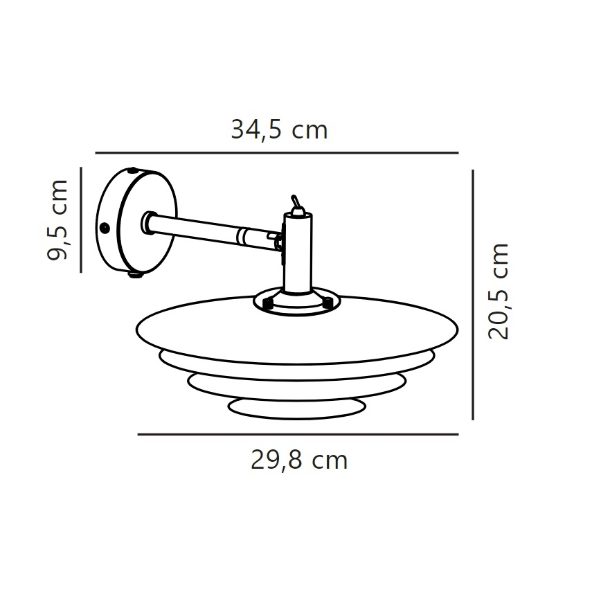 Nordlux - Sienas lampa BRETAGNE 1xG9/25W/230V antracīta