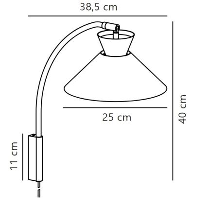 Nordlux - Sienas lampa DIAL 1xE27/40W/230V balta