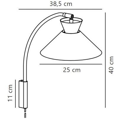 Nordlux - Sienas lampa DIAL 1xE27/40W/230V melna