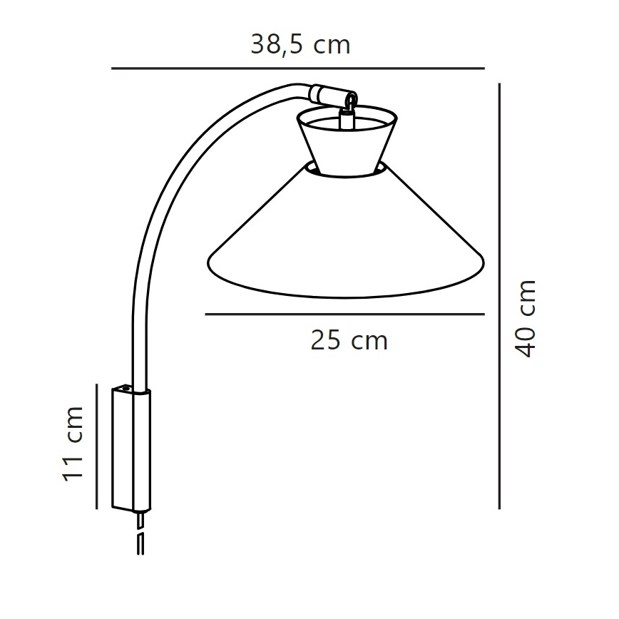 Nordlux - Sienas lampa DIAL 1xE27/40W/230V melna