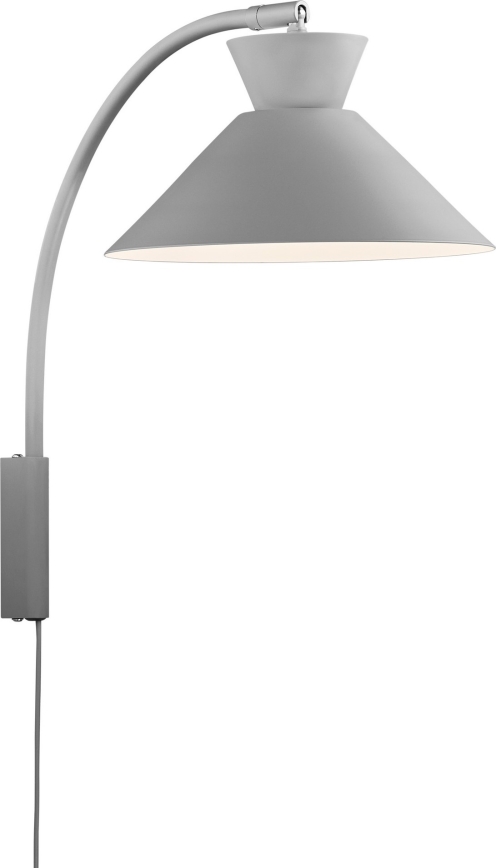 Nordlux - Sienas lampa DIAL 1xE27/40W/230V pelēka