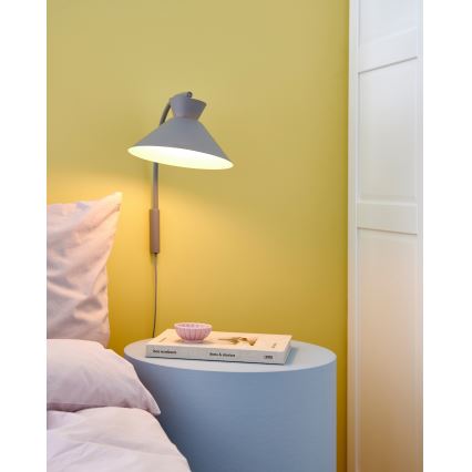 Nordlux - Sienas lampa DIAL 1xE27/40W/230V pelēka
