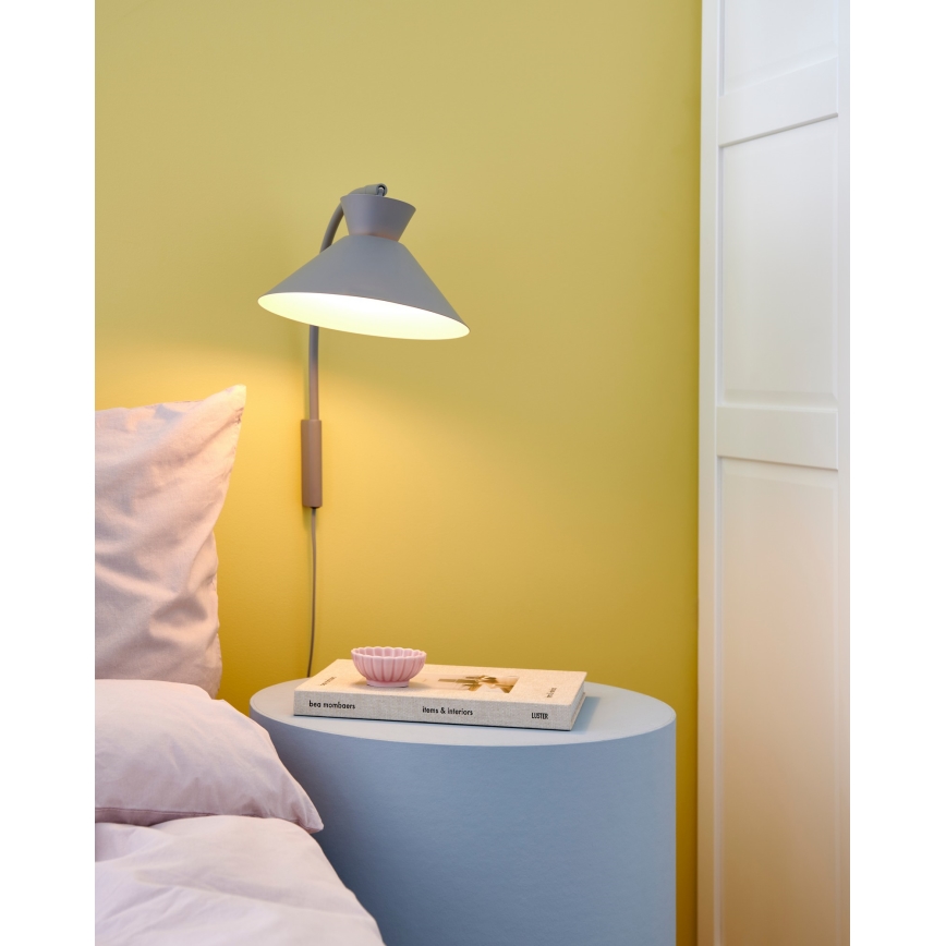 Nordlux - Sienas lampa DIAL 1xE27/40W/230V pelēka
