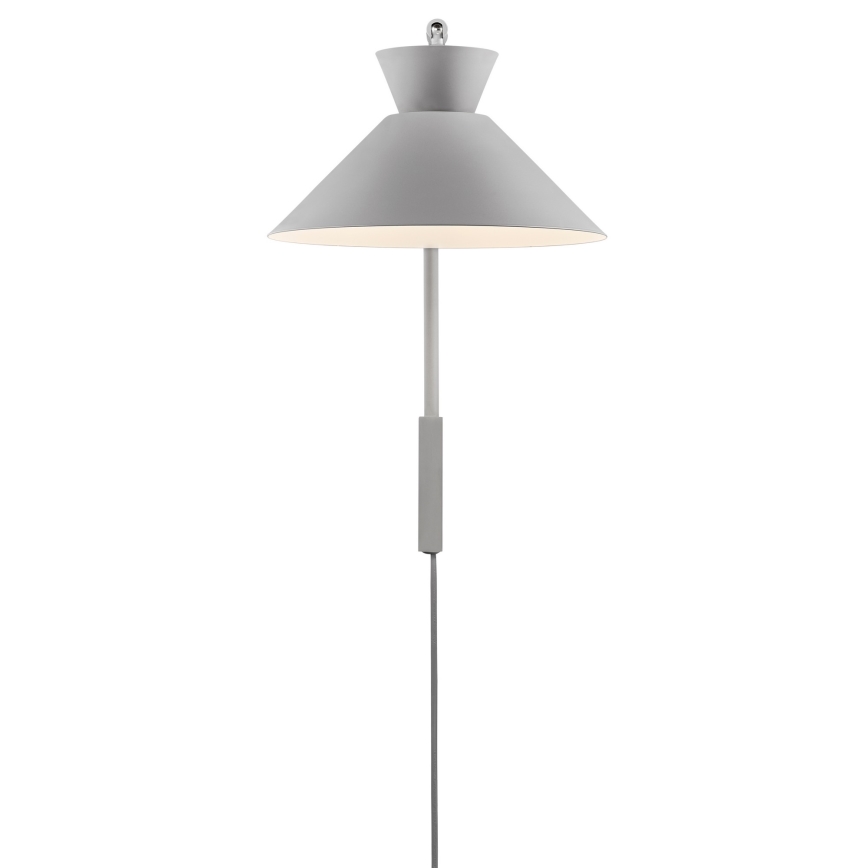 Nordlux - Sienas lampa DIAL 1xE27/40W/230V pelēka