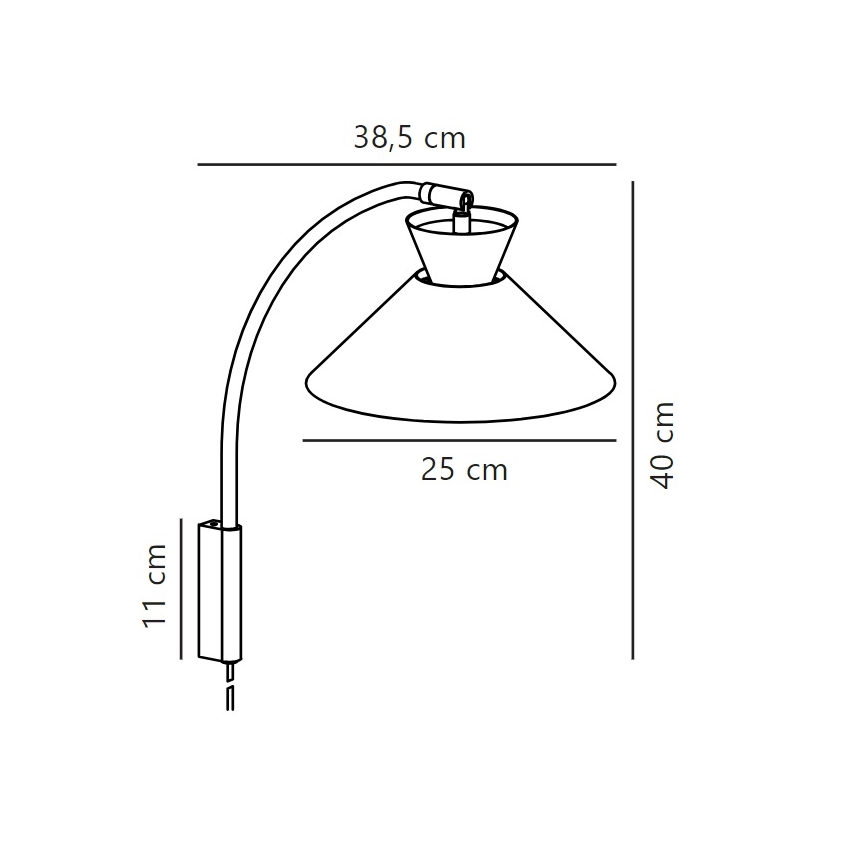 Nordlux - Sienas lampa DIAL 1xE27/40W/230V pelēka