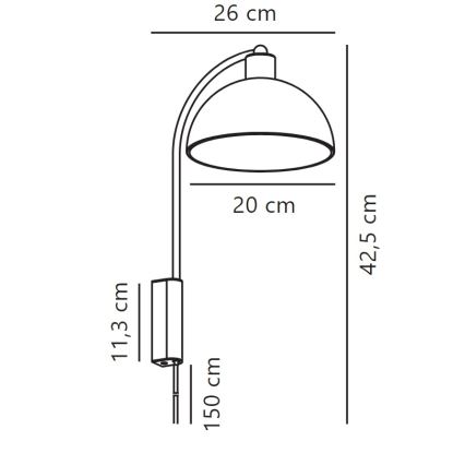 Nordlux - Sienas lampa ELLEN 1xE14/40W/230V spīdīgi hromēts