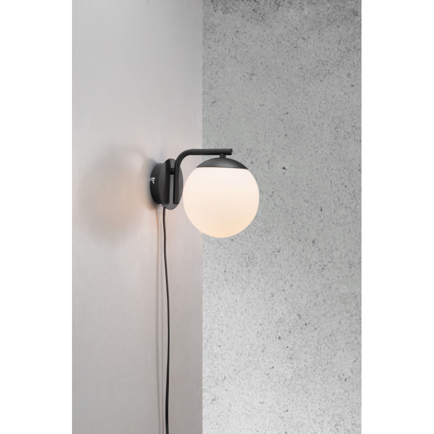 Nordlux - Sienas lampa GRANT 1xE14/40W/230V melna